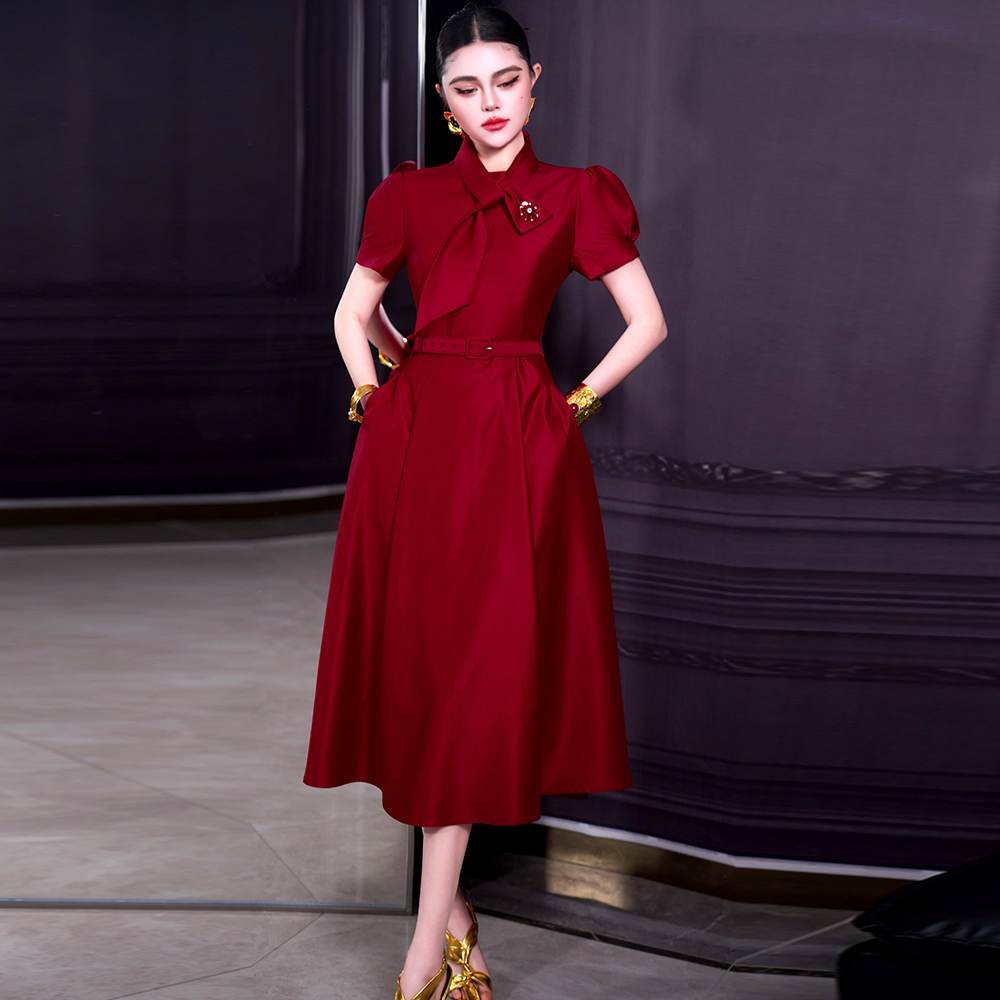 Women'S Red Formal Wear - ZJYT Abito Rosso da Donna Tendenza