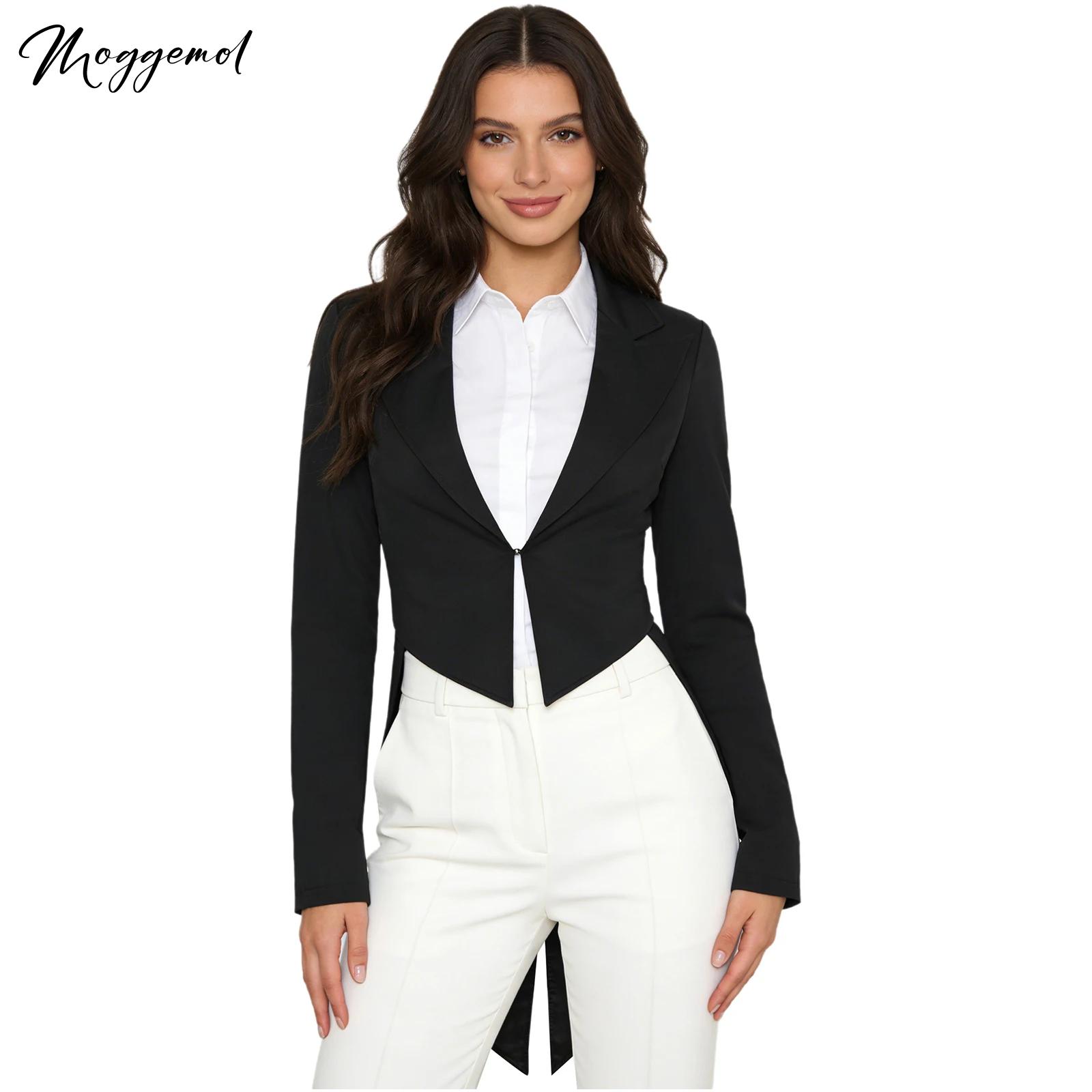 Womens Blazer - Giacca Vintage da Donna Stile Swallowtail,