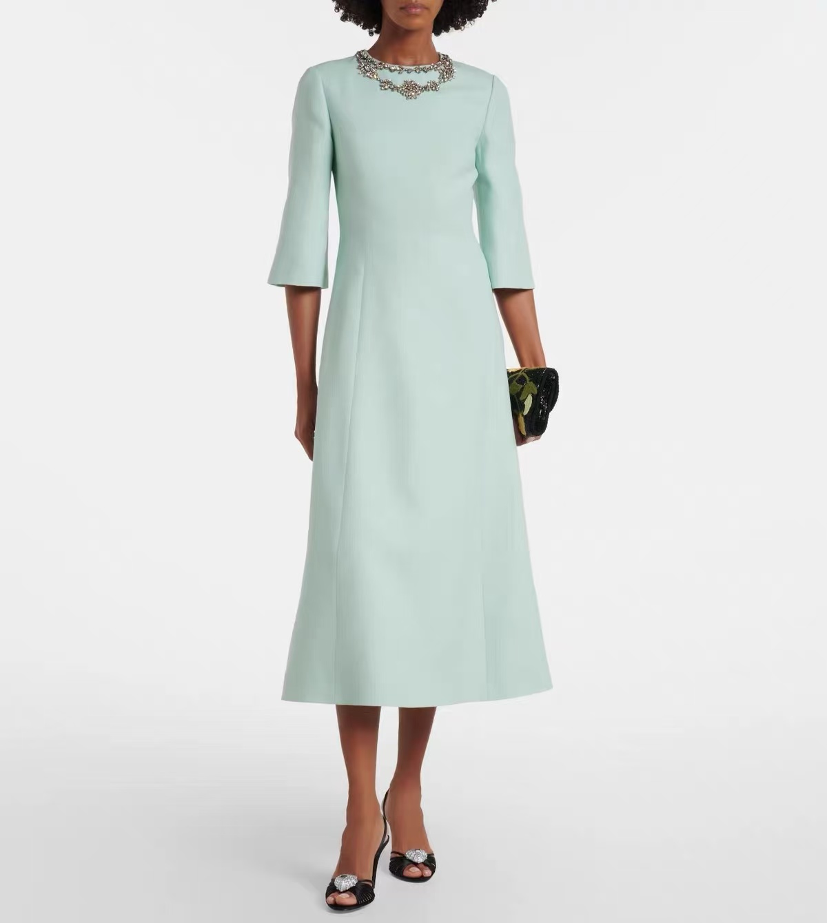 Midi Dress - Abito Midi da Donna in Seta