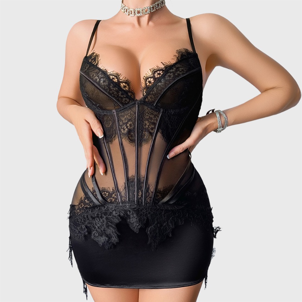 Lace Dress - Set di lingerie Ellolace Willowy, miniabito