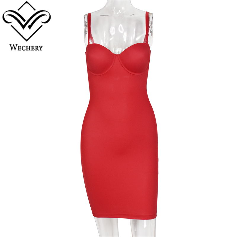 Women'S Red Formal Wear - Wechery Abiti rossi da donna, modellanti,