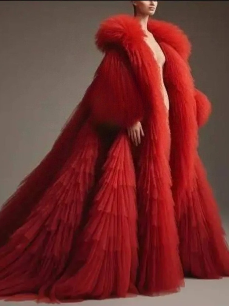 Mantello Lungo Rosso Soffice c - Women'S Red Formal Wear recensione e prezzo